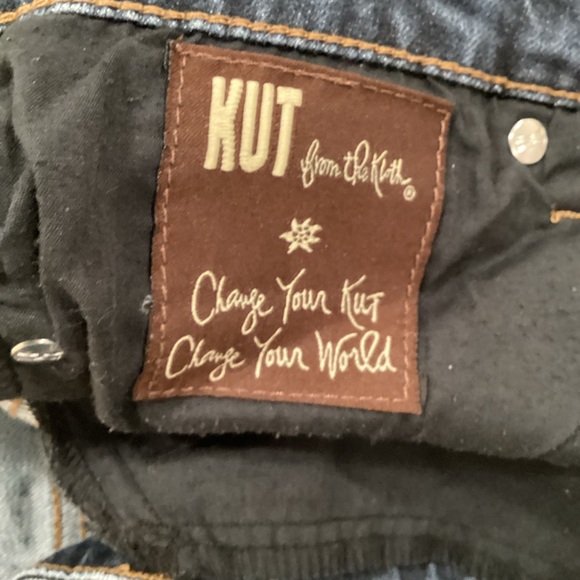 Kut from the Kloth Women's Dark Blue Boyfriend Jeans 8 - Picture 9 of 11
